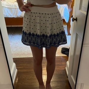 J crew blue and white skirt